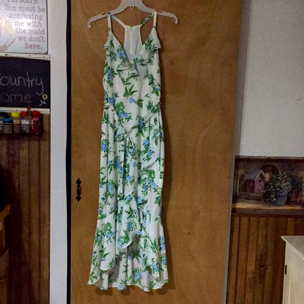 Disney mermaid cut floral T-Strap dress